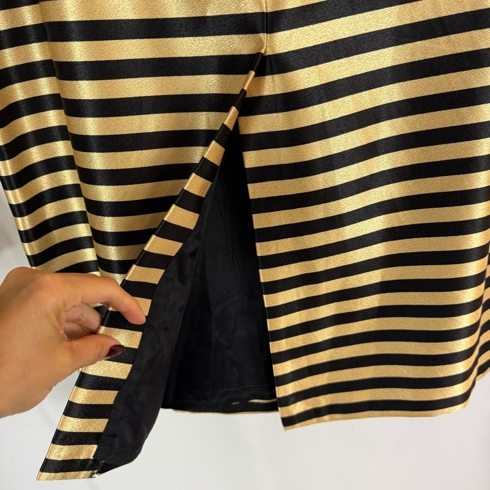 Vintage set Night studio New York size:12 color: gold, black striped print - Picture 15 of 17